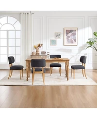 Streamdale Furniture Set of 2 Modern Upholstered Wooden Dining Chairs