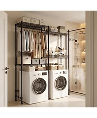 Streamdale Furniture 4-Tier Over-Washer/Dryer Storage Rack with Drying Hooks