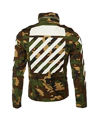 Pre-Owned Off-White Men's Camo Print Cotton Hooded Field Jacket