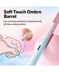 Danrong Retractable Fine Point Pens Soft Grip Smooth Quiet Writing Quick Dry for Journaling Note Taking Sketching
