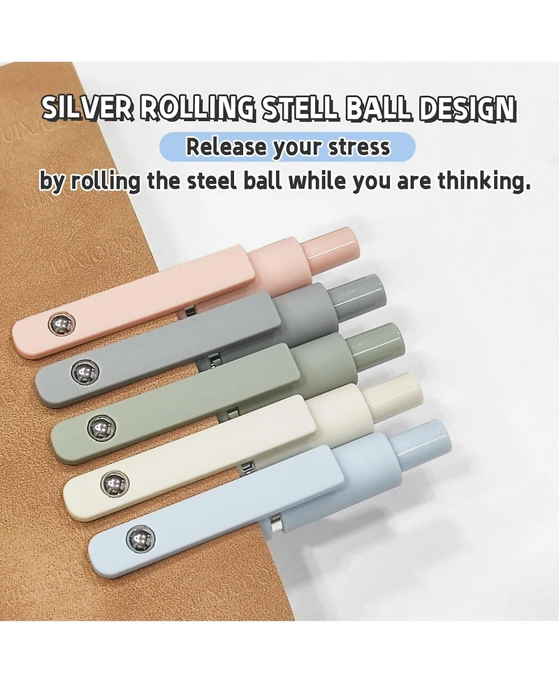 Danrong 10 Pack 0.5mm Fine Point Ink Gel Pens Soft Grip Smooth Writing Journaling Note Taking Office School Supplies Gifts