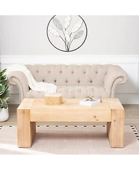 Streamdale Furniture 49" Rustic washed Wood Coffee Table - Modern Farmhouse Center Table