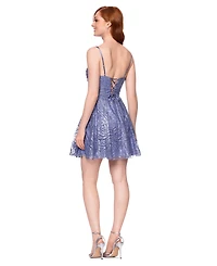 Blondie Nites Juniors' Sweetheart Fit-and-Flare Mini Dress