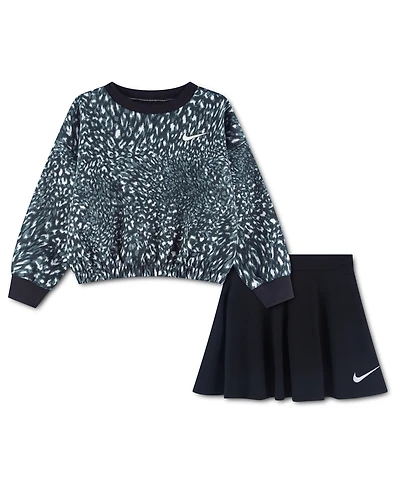 Nike Toddler Girls' 2T-4T Allover Printed Top and Scooter, 2-Piece set