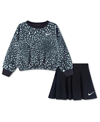 Nike Toddler Girls' 2T-4T Allover Printed Top and Scooter, 2-Piece set
