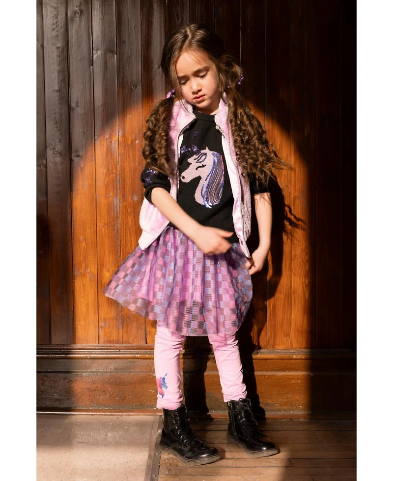 Deux par Little and Big Girl ( 6 to 12 ) Skirt Checkered Print