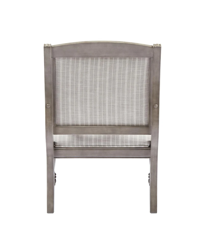Streamdale Furniture Vintage Upholstered Accent Chair with Solid Wood Frame and Spindle Legs