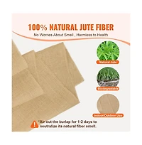Sugift Burlap Fabric Roll 40 in x 30 ft Jute Garden Plant Cover