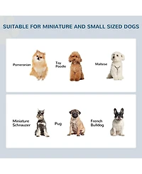 Ruie 6 in Small Elevated Dog Feeding Station with Stainless Steel Bowls
