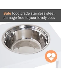 Ruie 23 in Wooden Heavy Duty Elevated Dog Bowl Feeding Station