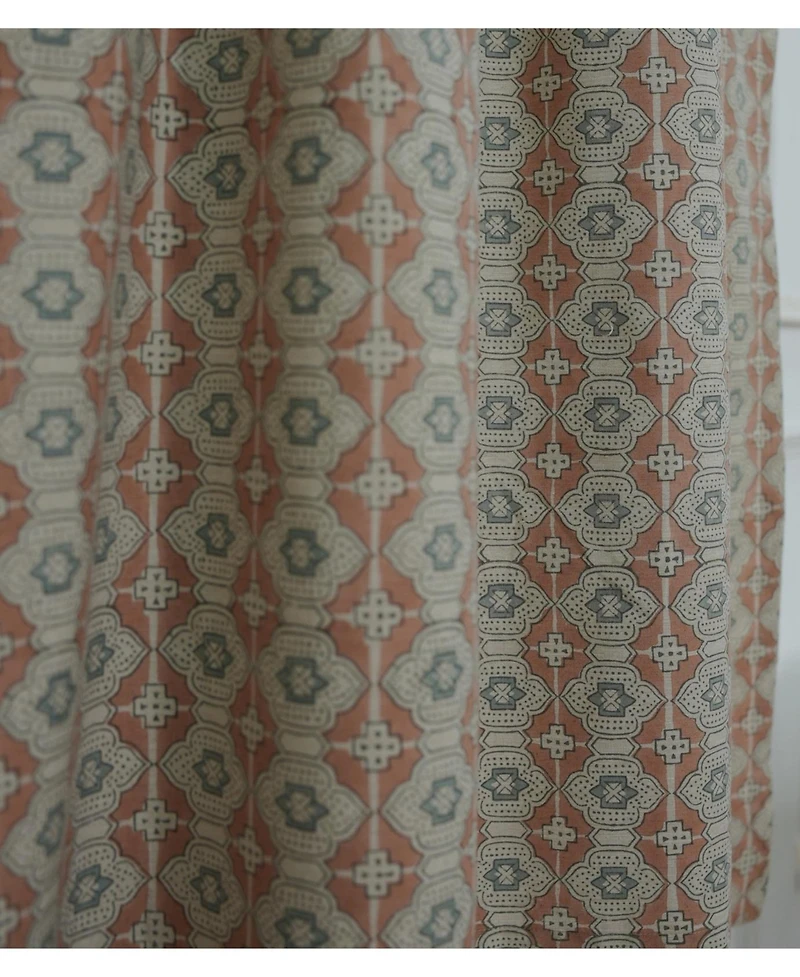 Fabdivine Jhroka Boho Style Handcrafted Linen Curtains