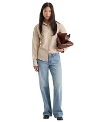 Good American Women's Long-Sleeve Collared Shirt