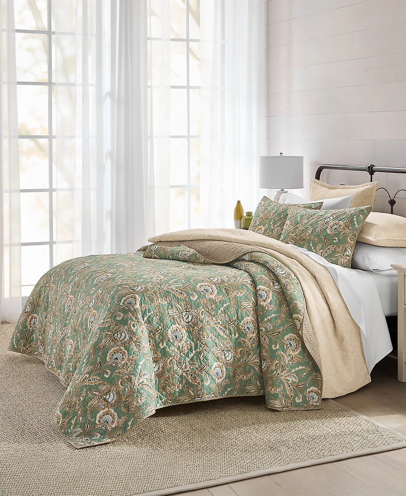 Charter Club Venetian Vine Cotton 2-Piece Quilt Set, Twin, Macy's Exclusive