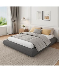 homfan Cloud platform bed Frame with Upholstered, No Box Spring Needed, Easy Assembly, Noise-FreeThis wrapped base