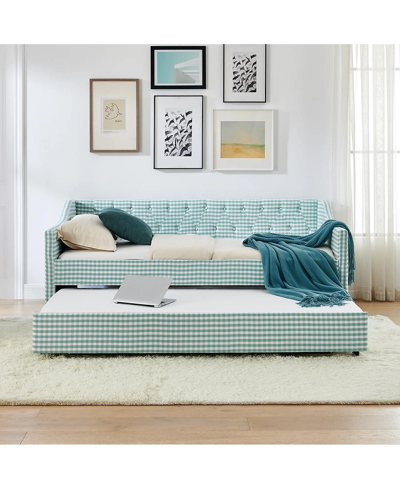 Streamdale Furniture Upholstered Twin Daybed with Trundle