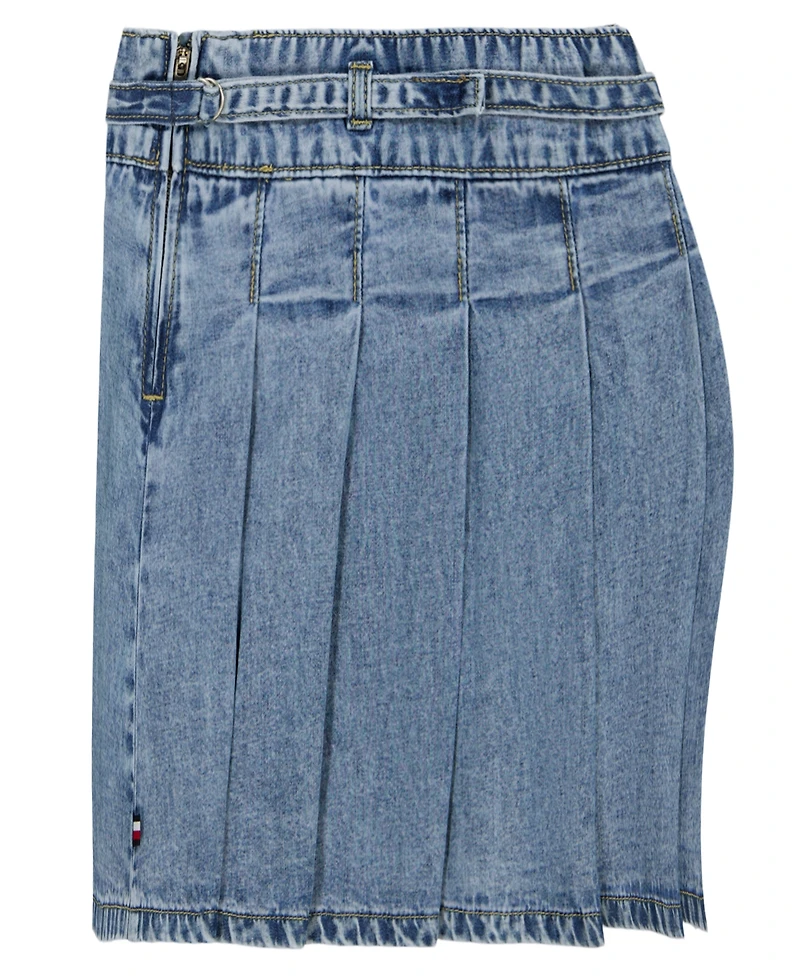 Tommy Hilfiger Girls' 7-16 Denim Pleated Skirt