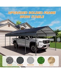 Clihome Heavy Duty Metal Carport With Galvanized Steel Roof