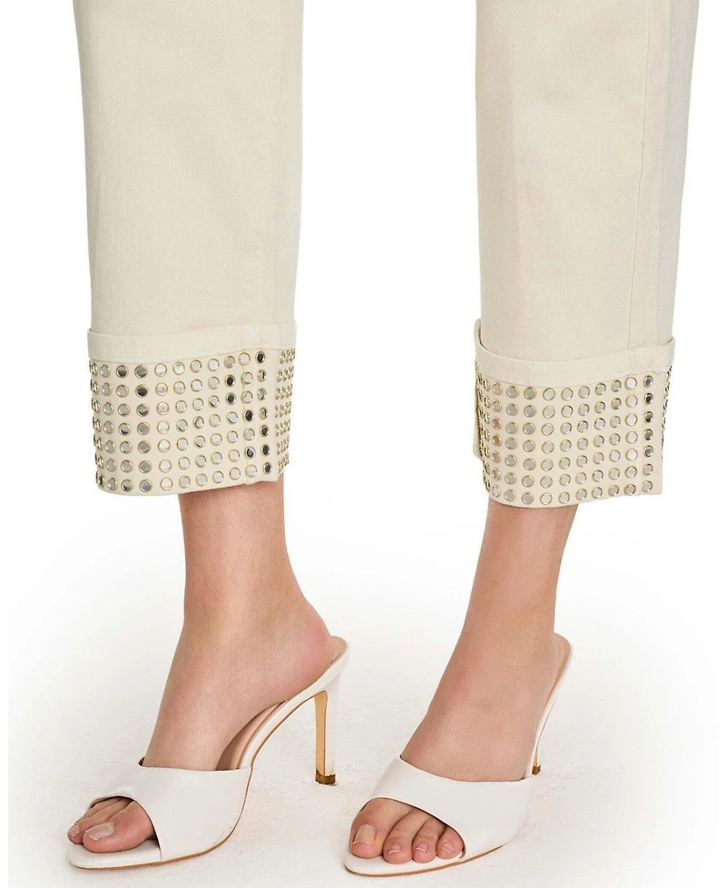 The Noli Shop Women's Ren Cropped Cuff Jean