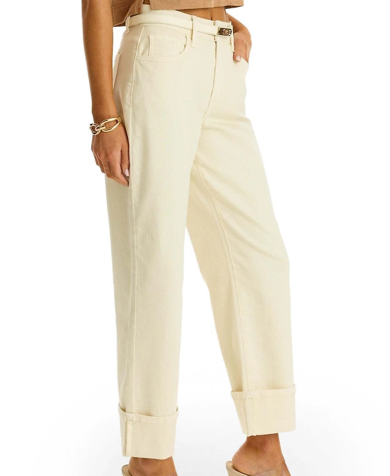 The Noli Shop Women's Ren Cropped Cuff Jean
