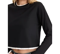 Good American Women's Long-Sleeve Layered Pull-On Top