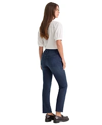 Good American Petite Mid-Rise Straight Ankle Jeans