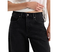 Good American Women's Mid-Rise Barrel-Leg Ankle Jeans