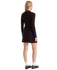 Good American Women's Collared Long-Sleeve Sweater Dress