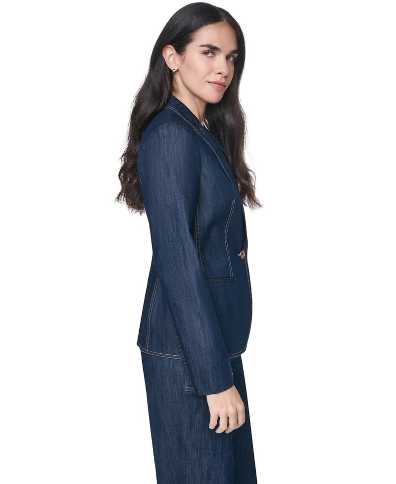 Tommy Hilfiger Women's Notch-Collar One-Button Blazer