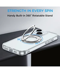 Alpha Digital iPhone 15 Series Case: Magnetic Ring Stand, Shockproof