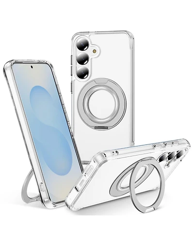Alpha Digital Samsung Galaxy S25 Plus Magnetic Ring Stand Shockproof Case, Compatible with Samsung Galaxy S25 Plus