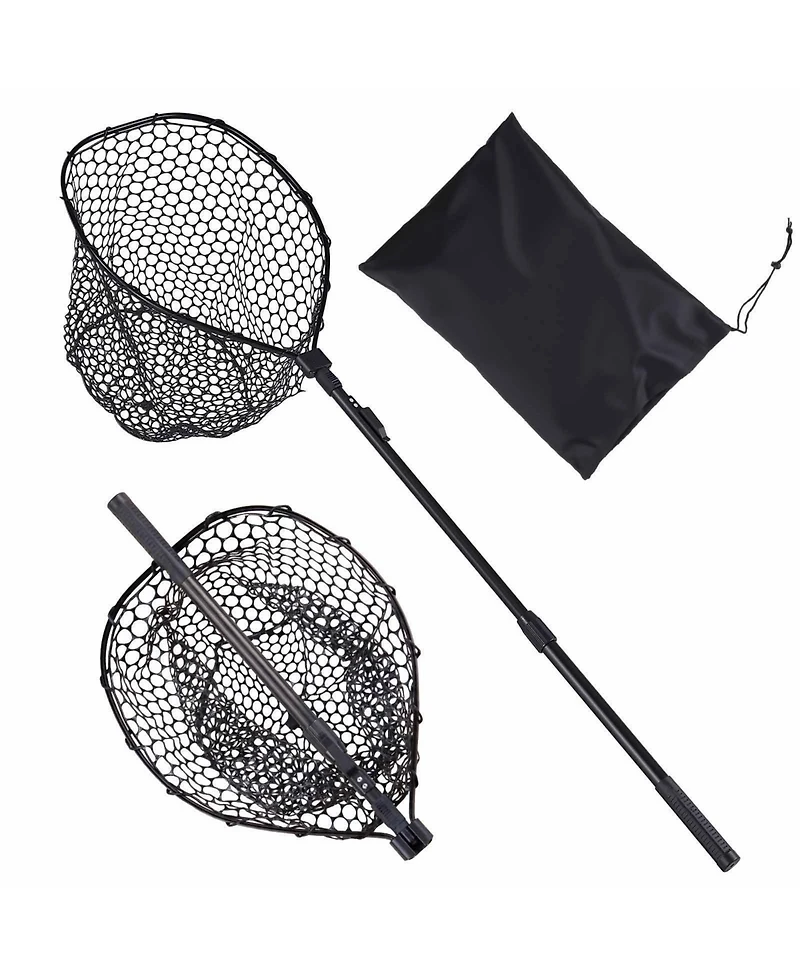 Zeny Fishing Net, Foldable Landing Nets with Telescopic Handle, Portable Lightweight and Stronger 6063 Aluminum Fish Gear,