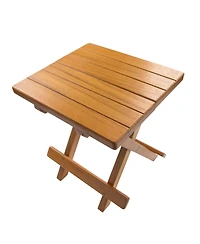 HomeRoots 12" Solid Wood Square End Table