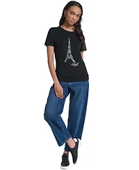 Karl Lagerfeld Paris Women's Eiffel Graphic T-Shirt