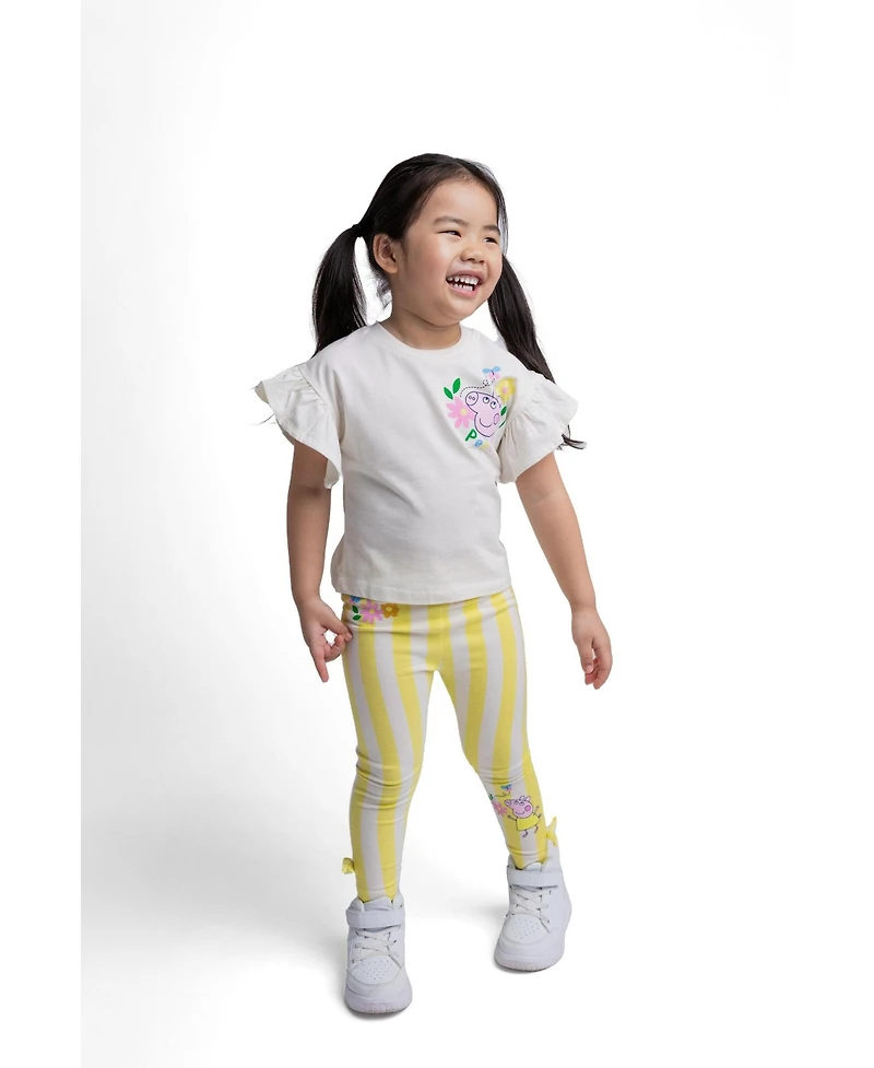 Peppa Pig Little Girl's (5-8) 2-Piece T-Shirt and Leggings Set