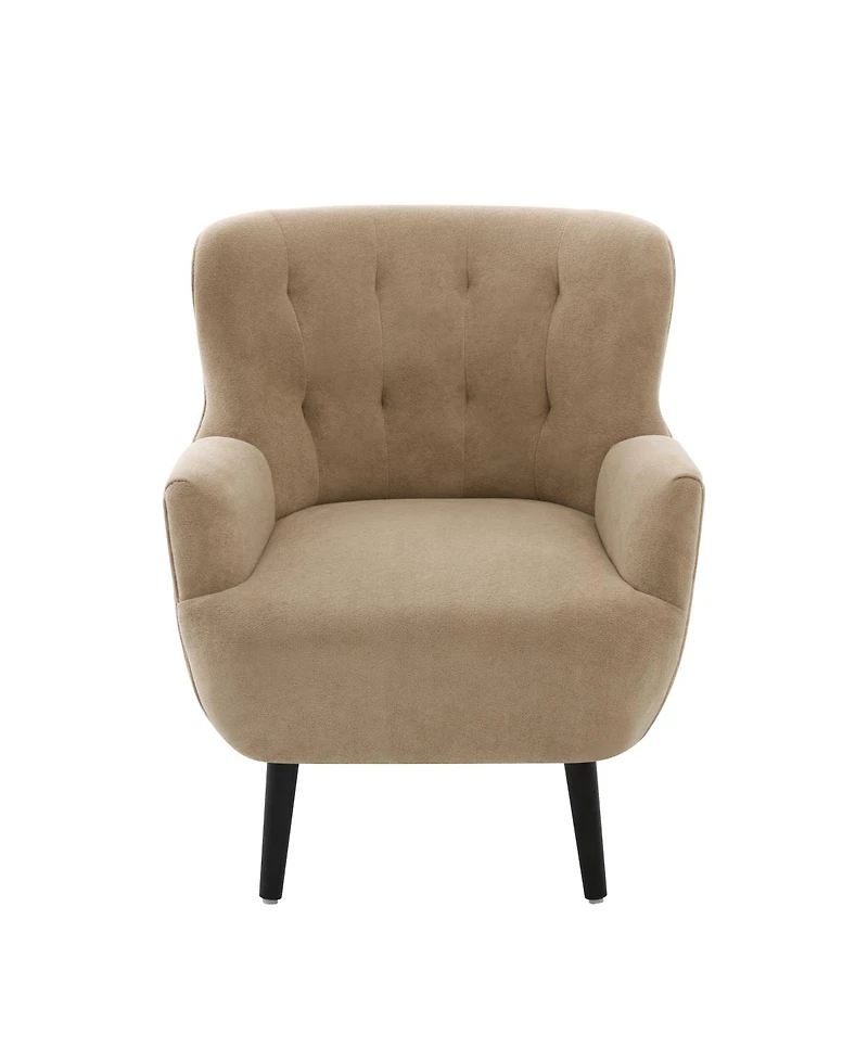 Streamdale Furniture Modern Upholstered Accent Armchair with Rubber Wood Legs