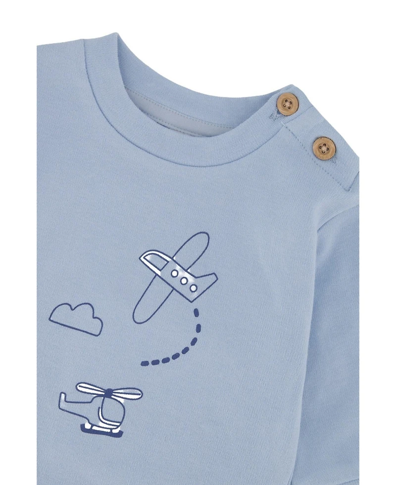 Deux par Baby Boy 3M To 24M Cotton Pants and Top Set