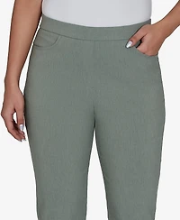 Alfred Dunner Women's Provence Millennium Flat Front Short Length Pants