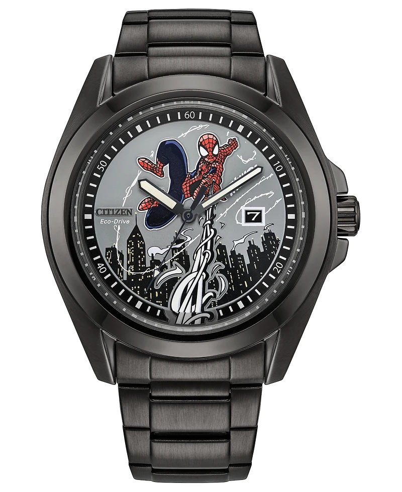 Citizen Men's Spider-Man Gray Stainless Steel Bracelet Watch 43mm