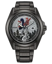 Citizen Men's Spider-Man Gray Stainless Steel Bracelet Watch 43mm