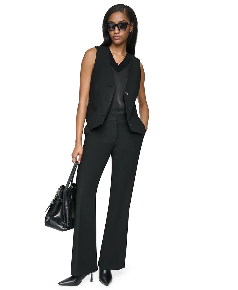 Dkny Women's 3-Button Sleeveless Waistcoat Vest
