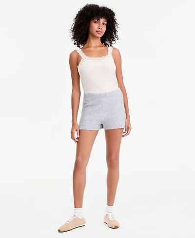 And Now This Women's Cable-Knit Pull-On Mid-Rise Shorts, Macy's Exclusive