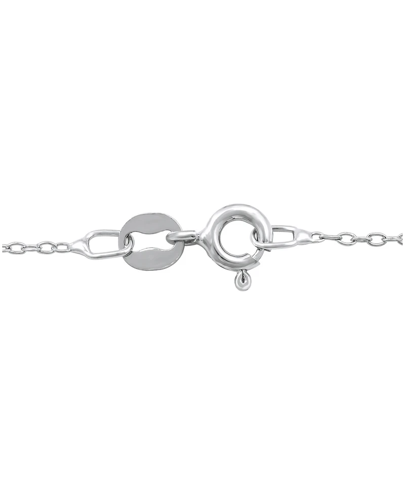 Diamond Heart & Cross 18" Pendant Necklace (1/10 ct. t.w.) Sterling Silver or 14k Gold-Plate