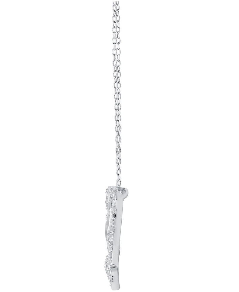 Diamond Mom 18" Pendant Necklace (1/10 ct. t.w.) in Sterling Silver