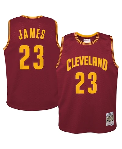 Mitchell & Ness Big Boys and Girls LeBron James Wine Cleveland Cavaliers 2015/16 Hardwood Classics Swingman Jersey