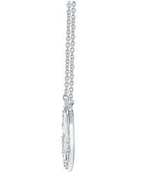 Diamond Horseshoe Pendant Necklace in Sterling Silver (1/10 ct. t.w.)