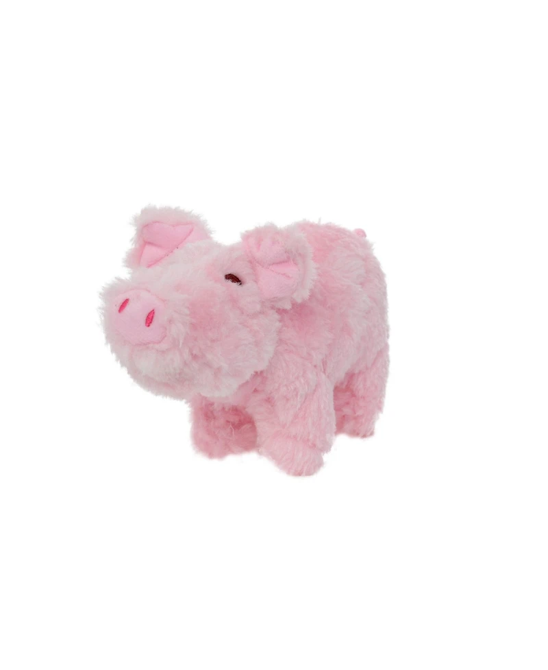 Mighty Jr Farm Piglet, Durable Plush Squeaky Dog Toy