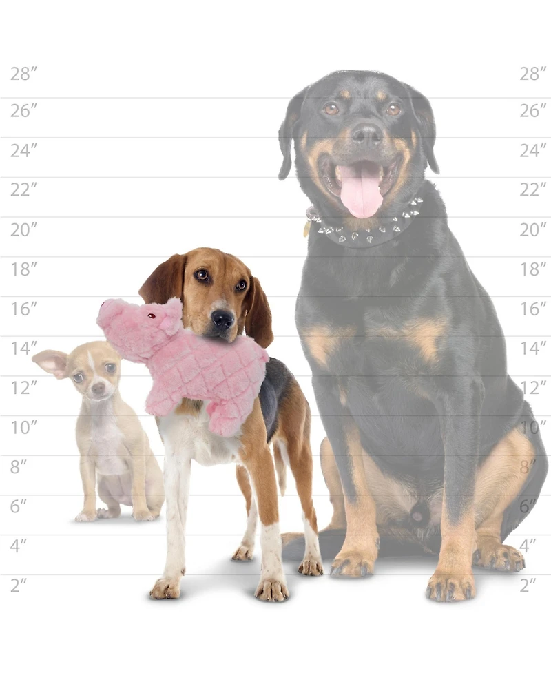Mighty Farm Piglet, Durable Plush Squeaky Dog Toy
