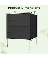 sumyeg Freestanding Air Conditioner Fence with Metal Ground Stakes