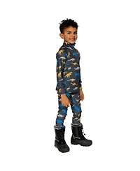Deux par Deux Toddler Boy Two Piece Thermal Underwear Dinosaur Print