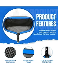 Xdovet Pool Skimmer Net Pole Adjustable Aluminum Leaf Rake